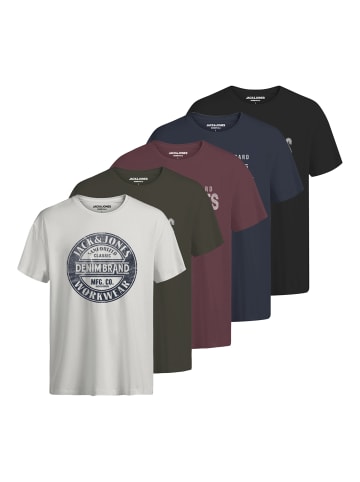 Jack & Jones T-Shirt 'Jeans' in mehrfarbig