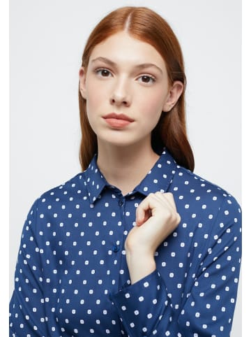 Eterna Gemusterte Hemd für Damen in uni
