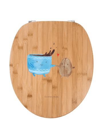 Mr. & Mrs. Panda Toilettendeckel Kaffee Bohne ohne Spruch in Braun