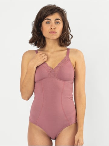 Erlich Textil  Body mit Spitze Eleonora in mauve