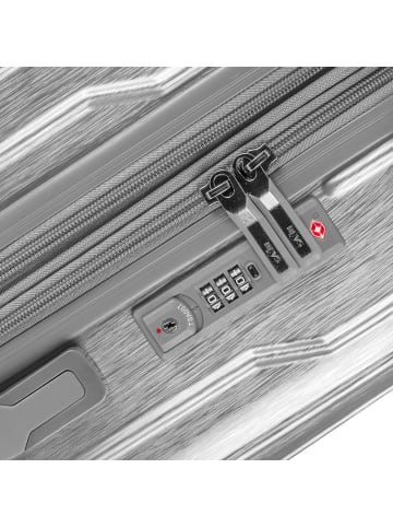 Heys Xtrak 4 Rollen Kofferset 3-teilig mit Dehnfalte in silver