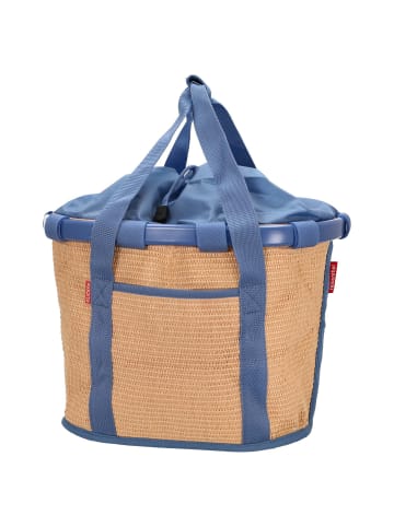KLICKfix reisenthel Bikebasket 15 - Lenkerkorb 35 cm (twist sage) in raffia blue