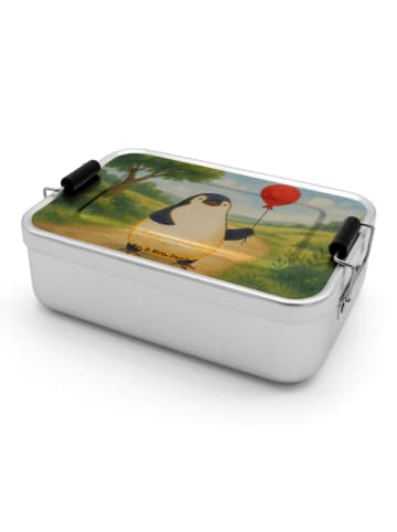 Mr. & Mrs. Panda Brotdose Pinguin Luftballon Design ohne Spruch in Weiß