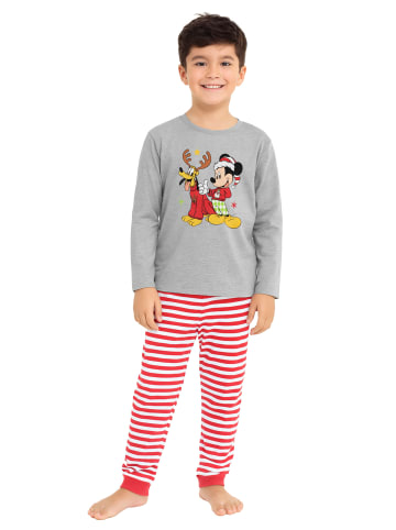 Disney Disney Mickey Mouse XMAS Schlafanzug Micky & Pluto Langarm Christmas in Mehrfarbig