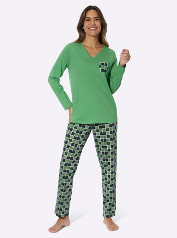 Sieh an! Schlafanzug in apfel-marine-bedruckt