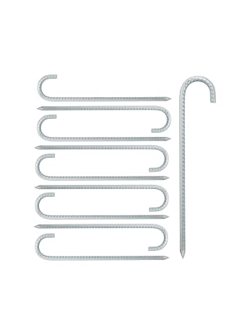 relaxdays 10x Bodenanker in Silber - (L)38,5 cm