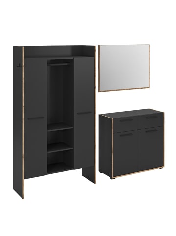 ebuy24 Garderobenmöbel Bueno Schwarzgrau 215 x 37 cm