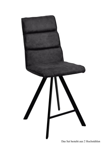 58 aufm Kessel THEKENSTUHL (2er-Set) Delfina 47x109x60 Schwarz/Anthrazit