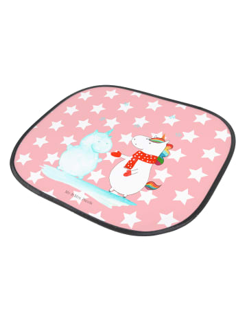 Mr. & Mrs. Panda Autoscheiben Sonnenschutz Einhorn Schneemann oh... in Rot Pastell