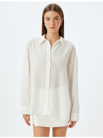KOTON Shirt in Grauweiß