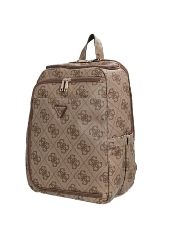 Guess Berta U-Zip - Rucksack (coal logo) in latte logo/brown
