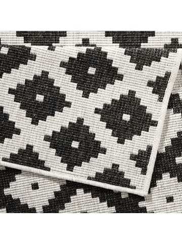 NORTHRUGS In- & Outdoor Wendeteppich Nizza Schwarz Creme