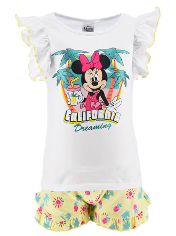 Disney Minnie Mouse 2tlg. Outfit: Sommer-Set T-Shirt und Short in Gelb