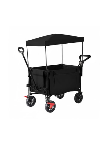 relaxdays Bollerwagen in Schwarz - (B)54 x (H)131 x (T)97 cm