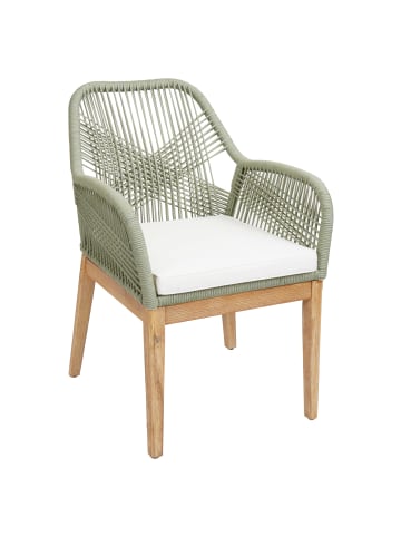 MCW Gartenstuhl H56b, Grün Kissen creme