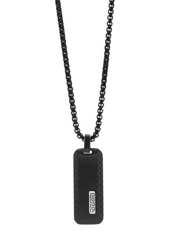 Adeliás Unisex Anhänger aus Edelstahl in schwarz