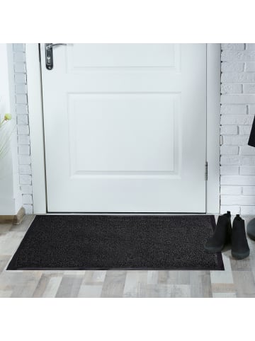 relaxdays Schmutzfangmatte in Schwarz/Grau - (B)90 x (T)60 cm