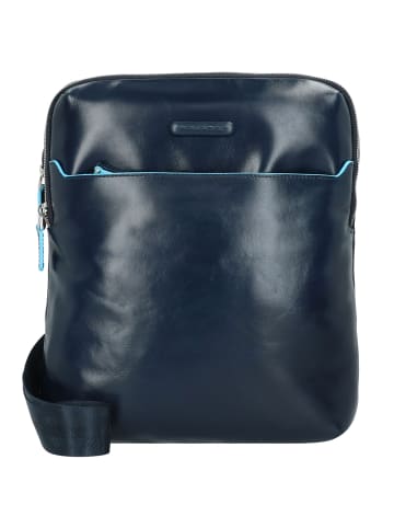 Piquadro Brief Umhängetasche Leder 26 cm in night blue