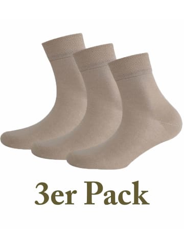 Sympatico Baumwoll Kurzsocken in beige