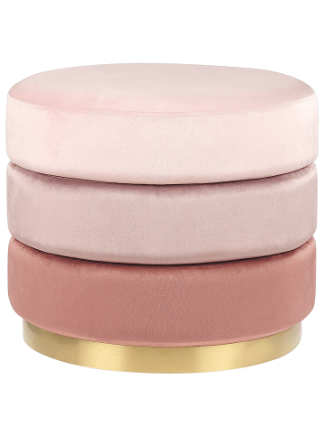 Beliani Pouf LOUIN in Rosa - (W) 48 x (H) 41 x (L) 48 cm