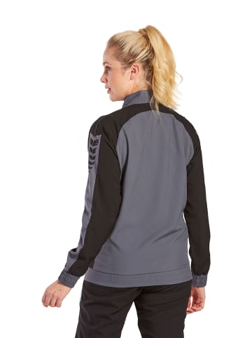 erima Damen Six Wings Präsentationsjacke in slate grey/schwarz