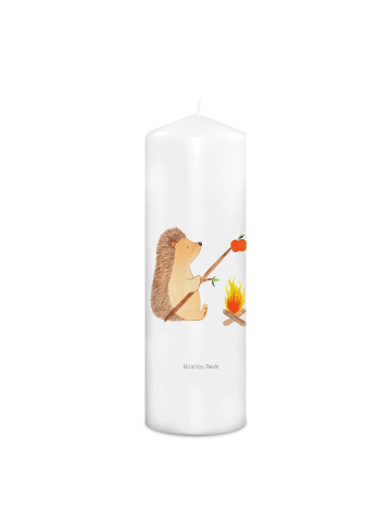 Mr. & Mrs. Panda Kerze Igel Grillen ohne Spruch in Weiß