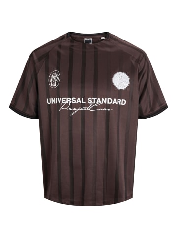 JACK & JONES PLUS T-shirt in Seal Brown