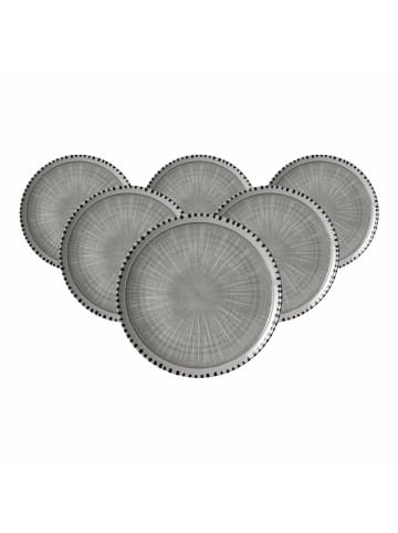 Ritzenhoff & Breker 6er Set Speiseteller Natura in ø 26 cm in Grau