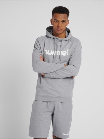 Hummel Logo Hoodie Kapuzen Pullover HMLGO in Grau