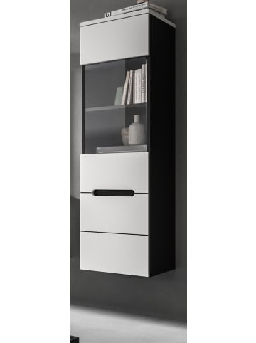 Inn.Furn Vitrine weiß, grau, Vitrinenschrank hängend / stehend 36 cm