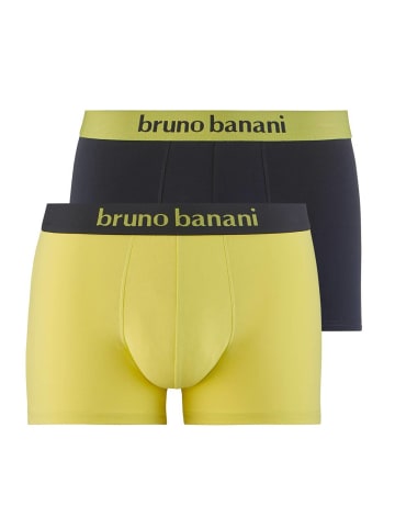 Bruno Banani Boxershort 2er Pack in Gelb/Schwarz