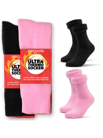 Occulto 2er Pack Ultra Thermosocken Ida in Pink/Schwarz