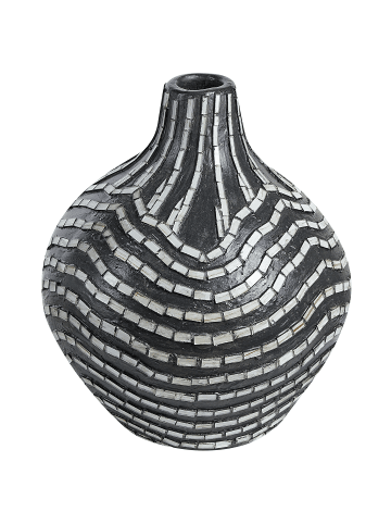 Beliani Dekovase KUALU in Schwarz/Weiß - (W) 24 x (H) 35 x (L) 24 cm