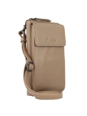 Esquire Peru Handytasche Leder 10 cm taupe