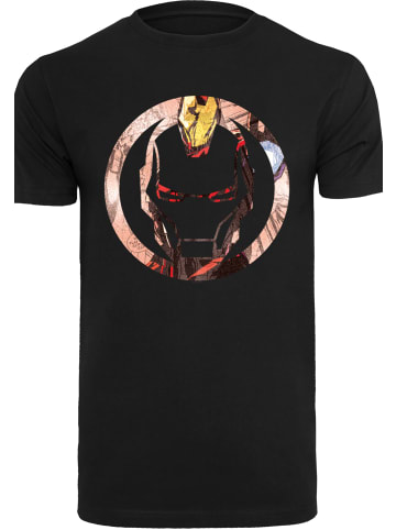 F4NT4STIC T-Shirt T-Shirt 'Marvel Iron Man Montage Symbol' in schwarz