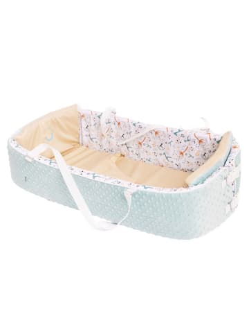 QuarttoLino 4 in 1 Babynest für Hochstuhl in blau,weiss