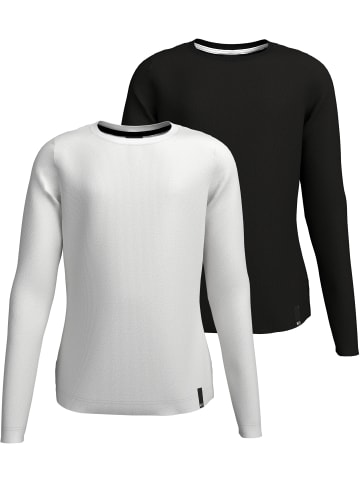 H.I.S. Langarmshirt in schwarz/weiß
