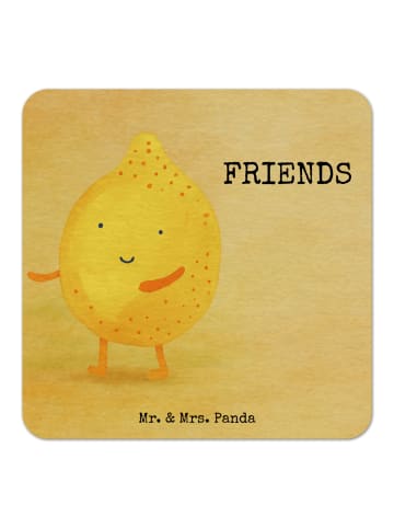 Mr. & Mrs. Panda Tischuntersetzer Beste Freunde Zitrone Design m... in Weiß