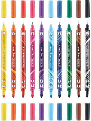 Herlitz Faserschreiber-Feinliner my.pen 2 Spitzen Packung mit 10 Stück