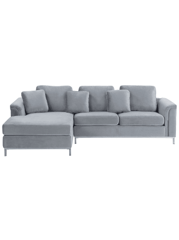 Beliani 4-tlg Ecksofa OSLO in Grau