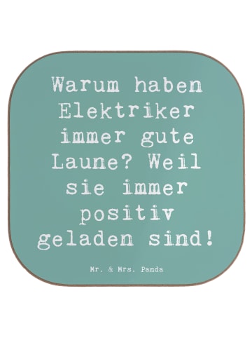 Mr. & Mrs. Panda gläseruntersetzer Spruch Positiver Elektriker m... in Meeresbrise