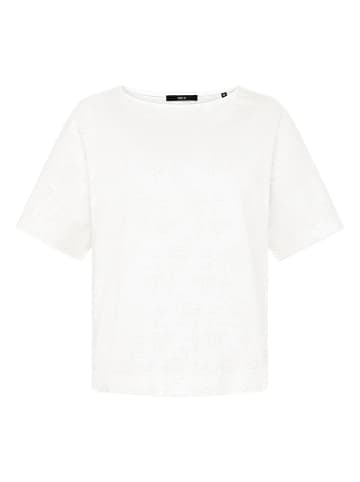 Zero  Baumwoll-T-Shirt mit Stickerei in Cream/Cream