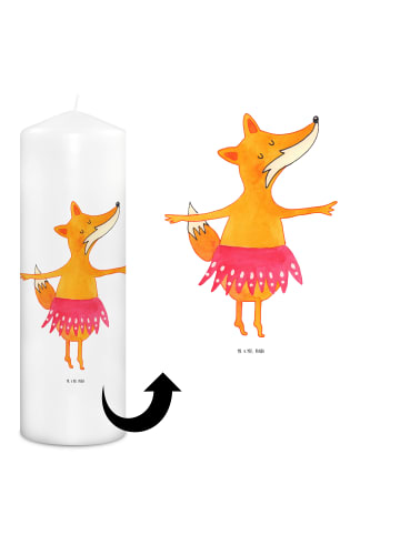 Mr. & Mrs. Panda Weihnachtskerze Fuchs Ballerina ohne Spruch in Weiß
