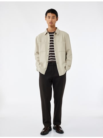 KOTON SHIRTS LS in Beige