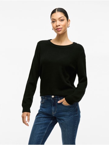 Vila Strickpullover in Black
