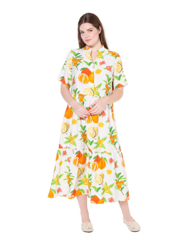 Ulla Popken Kleid in schneeweiß