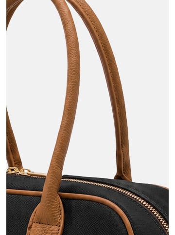 GianMarco Venturi Schultertasche in BLACK + BROWN
