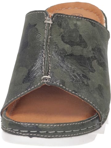 Comfortabel Komfort-Pantoletten in olive