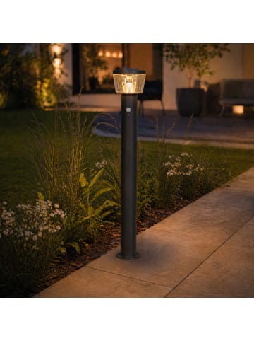 MARELIDA Solar Wegleuchte mit Bewegungssensor 3 Modi Premium Gartenleuchte 94cm