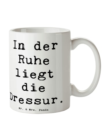 Mr. & Mrs. Panda Tasse mit Spruch Spruch Reitlehrerin Ruhe mit S... in Weiß